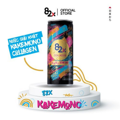 82X Nước uống giải khát đẹp da Kakemono 245ml/lon ( Pack 6).