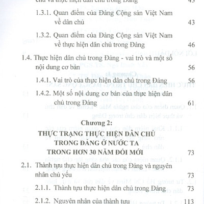 Thực Hiện Dân Chủ Trong Đảng Ở Nước Ta Hiện Nay - Thực Trạng Và Giải Pháp (Sách Chuyên Khảo)