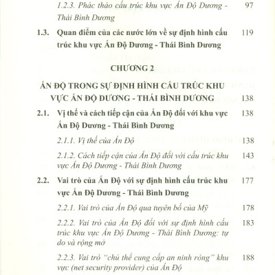 ẤN ĐỘ Trong Sự Định Hình Cấu Trúc Khu Vực ẤN ĐỘ DƯƠNG - THÁI BÌNH DƯƠNG (Sách chuyên khảo)
