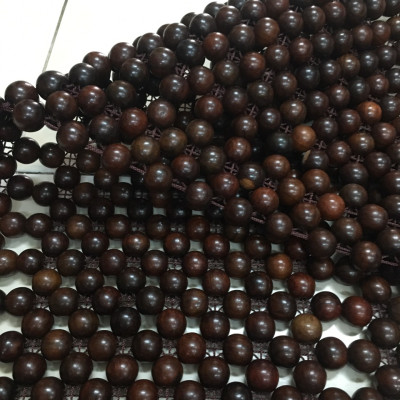 Đệm Lót Ghế Xe Ô Tô Hạt Gỗ Mun Cao Cấp Hạt 18ly - Móc Viền Tay Thủ Công ( Mian.vn )