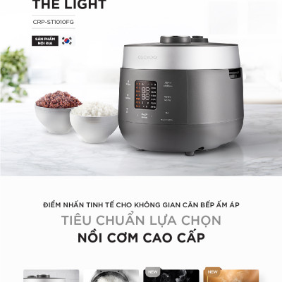 Nồi cơm điện tử áp suất kép Cuckoo CRP-ST1010FG (1.8L) - Hàng Chính Hãng