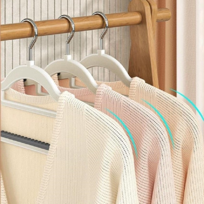 Móc Treo Quần Áo, Combo 10 Cái, Mắc Treo Quần Áo Chống Trượt Xoay 360 Độ Đa Năng