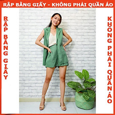 Rập giấy bộ quần short áo giả vest mã 1307 (BẢN VẼ)