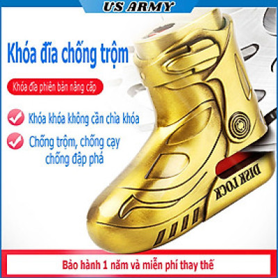 Ổ Khóa Đĩa Xe Máy US ARMY U567, Khóa Phanh Đĩa Chống Trộm, Chống Đập, Chống Cắt Dành Cho Xe Máy - HÀNG CHÍNH HÃNG