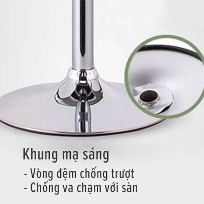 Ghế Bar Moss Bọc Da Pu Chân Thép Mạ IBIE