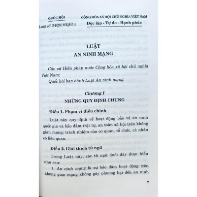 Sách - Luật An Ninh Mạng (Hiện Hành) - NXB Chính Trị Quốc Gia