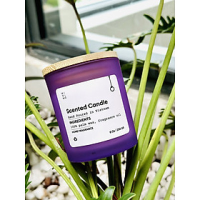 Nến thủy tinh tím 230g