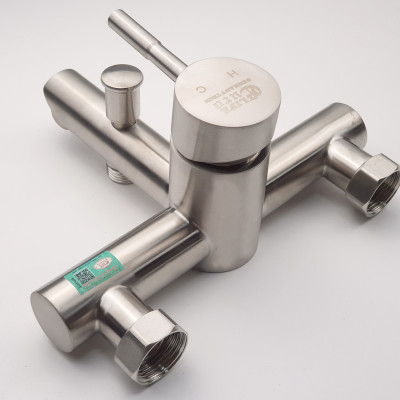 Bộ vòi sen nóng lạnh Inox SUS 304 Eurolife EL-1201 (Trắng vàng)