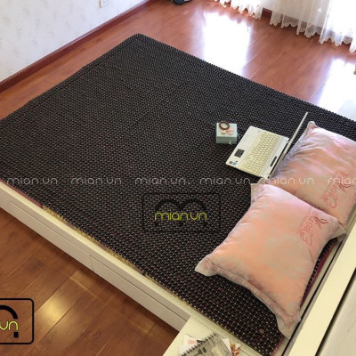 Chiếu hạt gỗ Mun hạt 1,2cm ( video , hình thật )