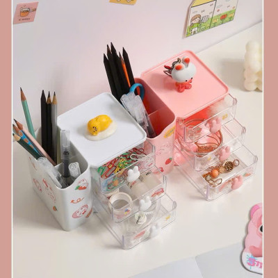 Kệ Đựng Bút Đa Năng Để Bàn – Hộp Mỹ Phẩm Đựng Đồ Trang Điểm, Tủ Để Đồ Dùng Học Tập, Văn Phòng Phẩm  - HÀNG CHÍNH HÃNG MINIIN