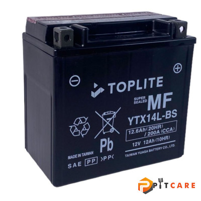 Bình Ắc Quy Toplite YTX14L-BS Cho Harley Davidson 883 1200 Chính Hãng Bảo Hành 6 Tháng