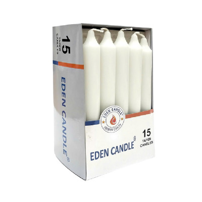 Hộp 15 cây nến thơm thẳng Eden Candle FTRAMART EDC2317 cao 15 cm (Trắng)