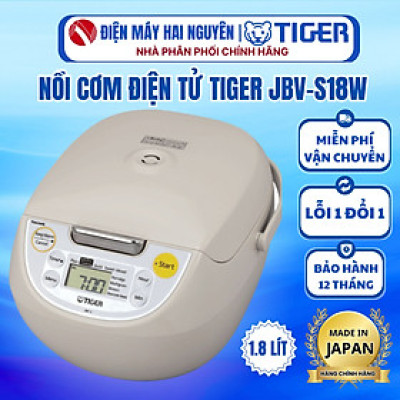 Nồi cơm điện tử Tiger JBV-S18W 1.8L - HÀNG CHÍNH HÃNG