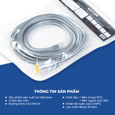 Combo vòi sen LUVA VS6 kèm dây sen LUVA, BH 1 năm-Hàng chính hãng