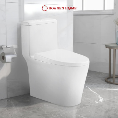 Bồn cầu một khối TUSLO LUXURY T011 chất liệu men cao cấp, nắp PP chống thấm - Hoa Sen Home - Hàng chính hãng - MIỄN PHÍ VẬN CHUYỂN