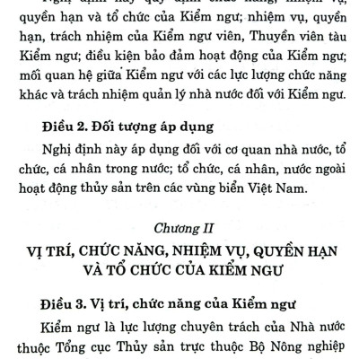 Quy Định Pháp Luật Về Tổ Chức Và Hoạt Động Của Kiểm Ngư