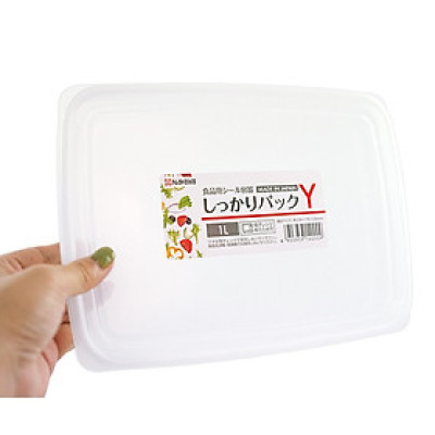 Hộp bảo quản thực phẩm 1000ml hình chữ nhật dẹt - Nội địa Nhật