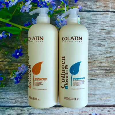 Trọn Bộ Gội - Xả Colatin 500ml Siêu Tiết Kiệm Siêu Mềm Mượt - Tặng Tinh Dầu Colatin