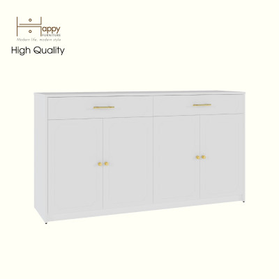 [Happy Home Furniture] NERIS, Tủ lưu trữ 4 cửa mở - 2 ngăn kéo, 160cm x 40cm x 86cm ( DxRxC), TCM_147