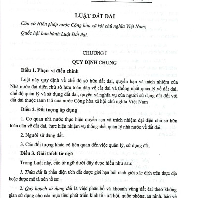 Chỉ Dẫn Áp Dụng Luật Đất Đai Và Các Văn Bản Hướng Dân Thi Hành