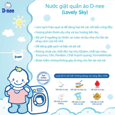 Nước Giặt Quần Áo Cho Bé D-nee - Chai 960ml (Xanh)