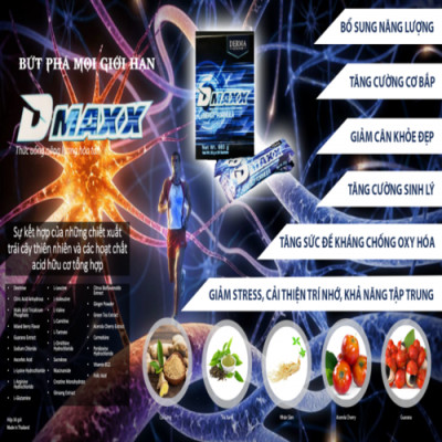 DMAXX thức uống bổ sung năng lượng có đường Damode 1 gói dùng thử màu xanh