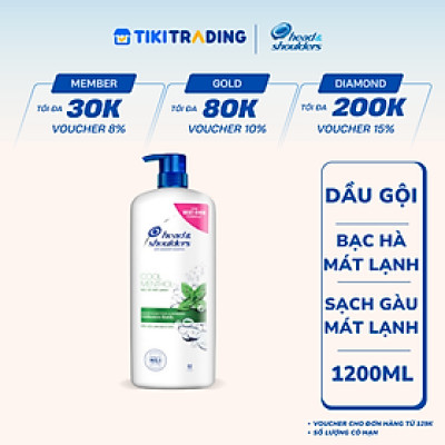 Dầu Gội Head&Shoulders Bạc Hà Mát Lạnh Chai 1200ml