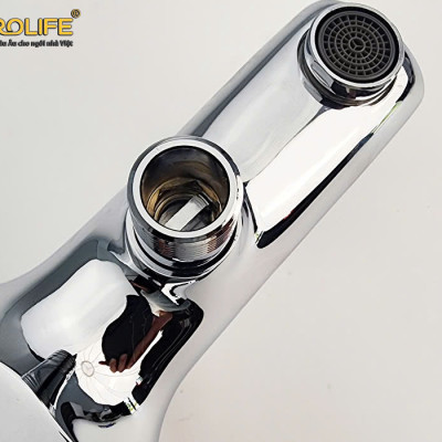 Bộ vòi sen nóng lạnh Đồng mạ Chrome Eurolife EL-8001 (Trắng bạc)