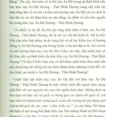 ẤN ĐỘ Trong Sự Định Hình Cấu Trúc Khu Vực ẤN ĐỘ DƯƠNG - THÁI BÌNH DƯƠNG (Sách chuyên khảo)