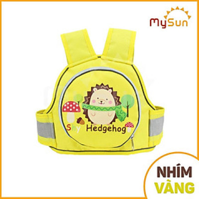 Dây đai yếm đi xe máy an toàn cho em bé từ 1 2 3 4 5 6 7 8 tuổi ngồi trước, sau có túi MySun