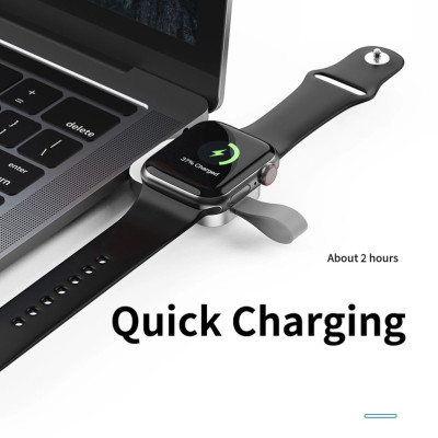 Sạc  đồng hồ không dây Wiwu Wireless Charger M16 Pro cho đồng hồ thông minh tương thích với series 8/ Ultra/7/6/5/4/3/2/1 (38mm, 40mm, 41mm, 44mm, 45mm) - Hàng chính hãng