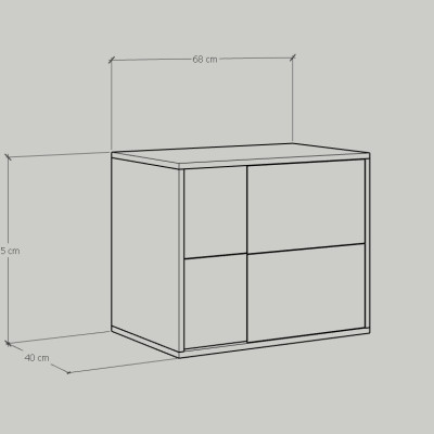 [Happy Home Furniture] GERY, Táp đầu giường ,  68cm x 40cm x 55cm ( DxRxC), THK_029