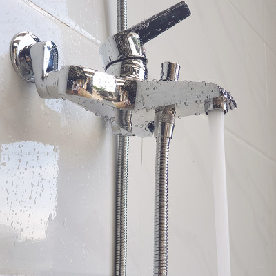 Bộ vòi sen nóng lạnh Đồng mạ ChromeEurolife EL-AZA01 (Trắng bạc)