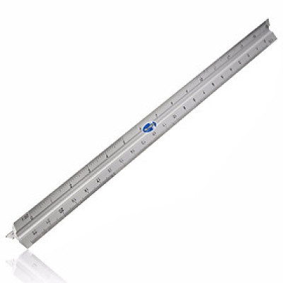 Thước tỷ lệ 3 cạnh bằng hợp kim nhôm đo tỷ lệ nhỏ Milliken - Màu ngẫu nhiên