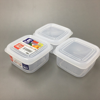 Combo 02 Set hộp nhựa Nakaya 200ml bảo quản thức ăn trong rủ lạnh, có nắp mềm - Nội địa Nhật (03 hộp/Set)