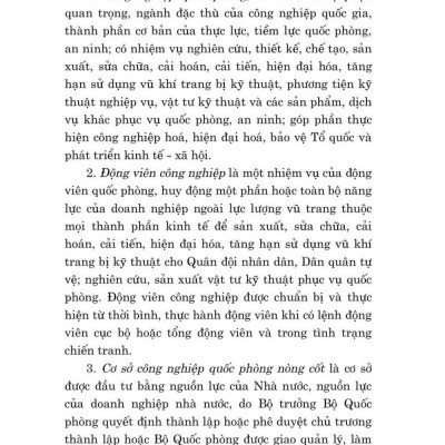 Luật công nghiệp quốc phòng , an ninh và động viên công nghiệp 2024 - bàn in 2024