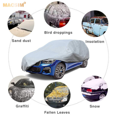 Bạt phủ ô tô chất liệu vải không dệt cao cấp thương hiệu MACSIM dành cho Hyundai Kona màu ghi - sử dụng trong nhà, ngoài trời