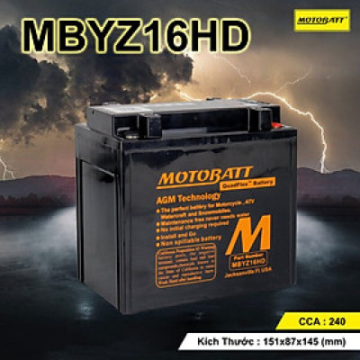 Bình Ắc Quy Motobatt MBYZ16HD Cho Nhiều Dòng Xe BMW GS Harley Triumph