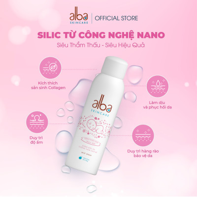 Xịt Khoáng BABY ALBA Chống Hăm Khô Rôm Sảy Giúp Da Bé Mịn Màng 150ML