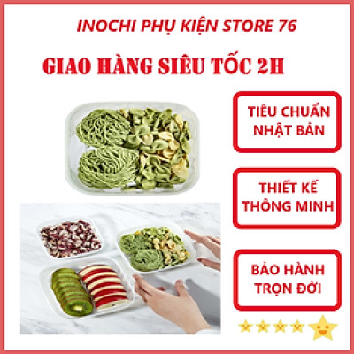 Hộp Đựng Thực Phẩm Hình Vuông Nhiều Size Lựa Chọn Hokkaido Xuất Nhật - Chính Hãng ( Tặng kèm khăn lau PaKaSa) Giao màu ngẫu nhiên 