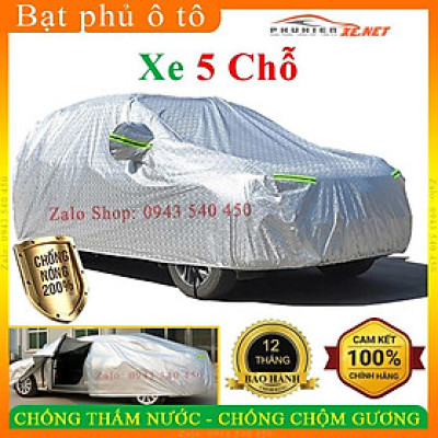 Bạt phủ xe ô tô 5 chỗ 3 Lớp Cao Cấp Chống Nắng Nóng Chống Nước Chống Cháy Chống Bụi