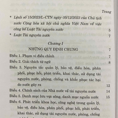 Luật Tài Nguyên Nước