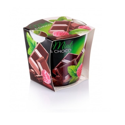 Ly nến thơm Bartek Candles BAT5194 Choco & Pear Mint 115g (Hương sôcôla bạc hà, giao 1 trong 2 mẫu ngẫu nhiên)