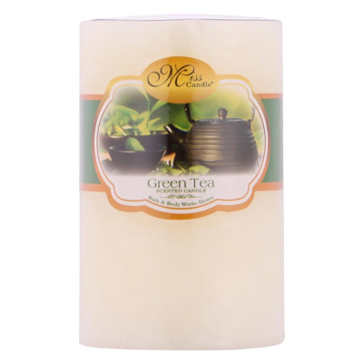 Set 3 Nến Thơm Trụ Tròn D5H8 Miss Candle FTRAMART NQM0819 (5 x 8 cm) - (Tím - Hồng - Vàng Nhạt)