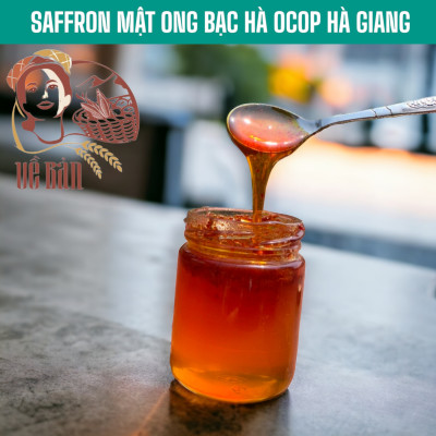 SAFFRON MẬT ONG BẠC HÀ OCOP HÀ GIANG CHÍNH HÃNG, MẬT ONG BẠC HÀ SAFFRON VIETGAP CHÍNH HÃNG HÀ GIANG