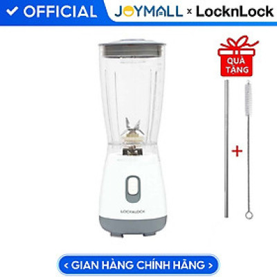 Máy Xay Sinh Tố Lock&Lock EJM436 (250W - 600ml) - Hàng Chính Hãng, Lưỡi Xay Inox 304, Thao Tác Một Chạm Đơn Giản, Chân Đế Chống Trượt - Tặng Kèm Ống Hút Và Cọ Rửa