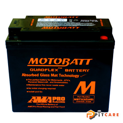 Bình Ắc Quy Motobatt MBTX20UHD 12V 21Ah CCA310 Bảo Hành 9 Tháng Cho Harley / Goldwing