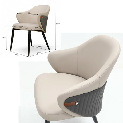 Ghế cafe nhà hàng nệm bọc da Simili màu cam ECO 30A-P Nội Thất Capta Ghế ăn nệm da PVC màu cam chân sắt sơn màu đen tại HCM