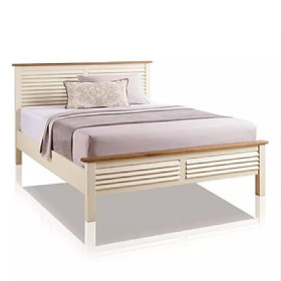 Giường Đôi Shutter Gỗ Sồi Ibie BBDSHUO - Trắng