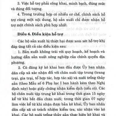Quy Định Pháp Luật Về Cơ Chế, Chính Sách Hỗ Trợ Sản Xuất Nông Nghiệp Để Khôi Phục Sản Xuất Vùng Bị Thiệt Hại Do Thiên Tai, Dịch Bệnh